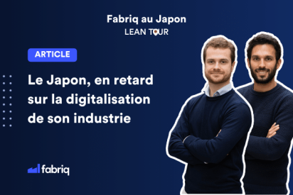 Bannière d'un article de blog sur le retard de la digitalisation de l'industrie japonaise