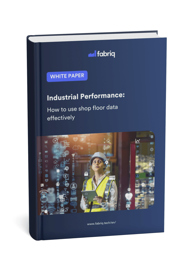 ebook image titled Industrial Performance - How to use shop floor data effectively