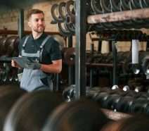 Un homme en usine mesure l'efficacité opérationnelle de son équipe